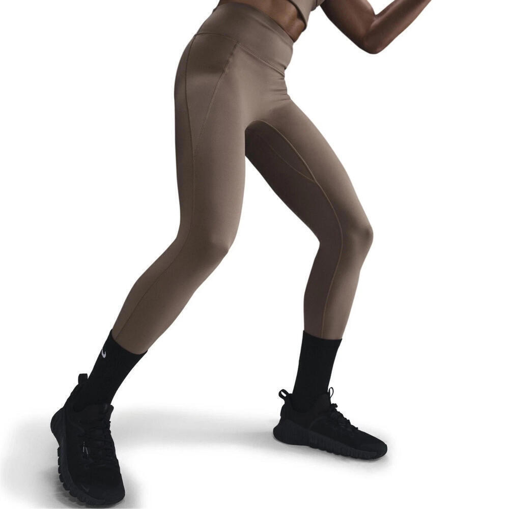 $110 Nike Universa High Waist 7/8 Leggings Mink Brown large NWT HQ6813-233 - Picture 2 of 10